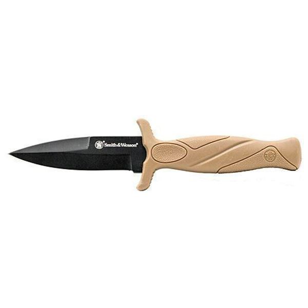 S&W KNIFE FDE BOOT KNIFE 2.75" BLADE W/FDE SHEATH & CLIP