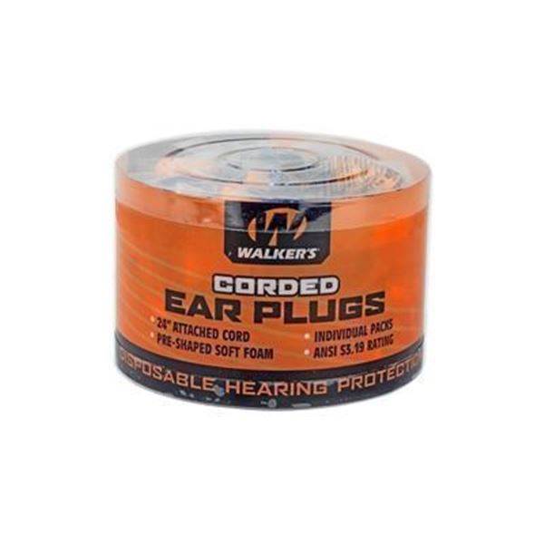 WALKER'S FOAM EAR CRDED PLUGS 50PK