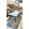 Image 2 : DARK BROWN WOODEN DINING TABLE (86.5"W 39.5"D 30"H)