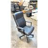 Image 2 : BLACK LEATHER ADJUSTABLE MOBILE OFFICE CHAIR (STYLE 1)