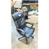 Image 2 : BLACK LEATHER ADJUSTABLE MOBILE OFFICE CHAIR (STYLE 2)