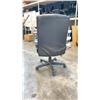 Image 5 : BLACK LEATHER ADJUSTABLE MOBILE OFFICE CHAIR (STYLE 2)