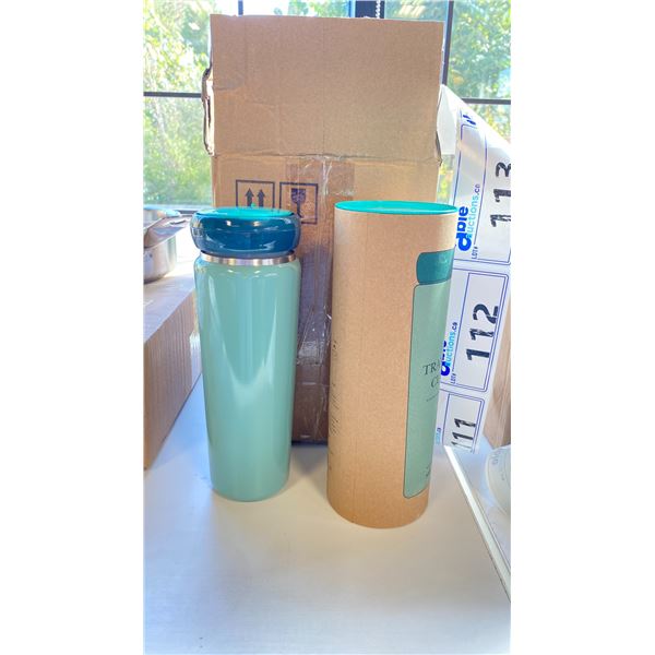 BOX OF 6 SOWDEN FOR HAY MINT INSULATED 500ML TRAVEL CUPS
