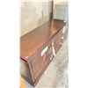 Image 2 : DARK BROWN WOODEN 6 DRAWER DRESSER (59.5"W 17.5"D 34.5"H)