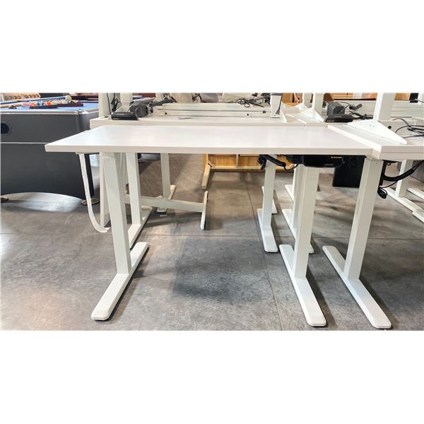 WHITE RISE-PRIMECABLES SIT/STAND ELECTRIC PROGRAMMERS TABLE (48"W 24"D)