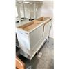 Image 2 : WHITE WOODEN 6 DRAWER DRESSER (62"W 16"D 34"H)
