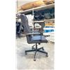 Image 4 : BLACK LEATHER ADJUSTABLE MOBILE OFFICE CHAIR (STYLE 1)