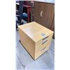 Image 2 : NATURAL WOOD PATTERN MOBILE PEDESTAL WITH BUILT IN COMBINATION LOCK