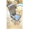 Image 2 : BLACK LEATHER ADJUSTABLE MOBILE OFFICE CHAIR (STYLE 1)