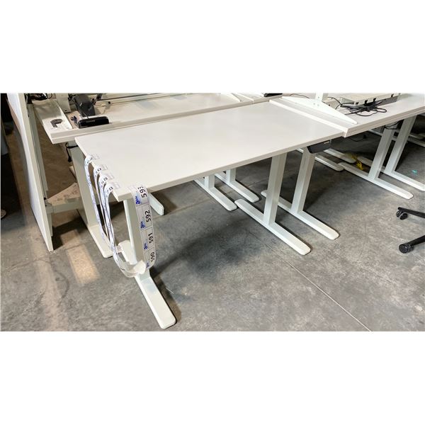 WHITE RISE-PRIMECABLES SIT/STAND ELECTRIC PROGRAMMERS TABLE (48"W 24"D)