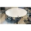 Image 2 : WHITE ENGINEERED WOODEN TABLE WITH METAL BASE D48" X W48" X H29"