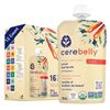 Image 1 : 4 NEW CASES OF CEREBELLY CARROT AND BEEF BROTH ORGANIC BABY PUREE, 12 POUCHES PER CASE, BEST BEFORE 