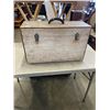 Image 1 : WOOD CASE WITH ASSORTED VARNISH, OIL ETC FOR FURNITURE FINISHING