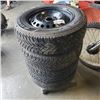Image 1 : SET OF 4 STEEL 17" RIMS OFF 2017 FORD FOCUS WITH GOODYEAR 195 65/R17 TIRES APPROX 75%-80% TREAD