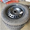 Image 2 : SET OF 4 STEEL 17" RIMS OFF 2017 FORD FOCUS WITH GOODYEAR 195 65/R17 TIRES APPROX 75%-80% TREAD