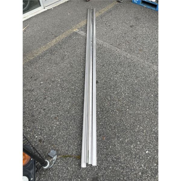 5 PCS OF 2" ALUMINUM ANGLE, APPROX, 9' LONG