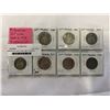 Image 1 : 7 CANADIAN 50 CENT COINS 1968 TO 1973 ALL DIFFERENT OVER 50 YRS OLD