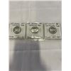Image 1 : 3 CANADIAN SILVER 1967 "BOBCAT" CENTENNIAL COINS, MINT CONDITION