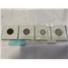 Image 2 : 4 - 1950 CANADIAN COINS SILVER 25 CENT AND 10 CENT PLUS 5 CENT AND 1 CENT (.800 SILVER)