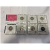 Image 1 : 3 CANADIAN SILVER DIMES 1938, 1939, 1940 .800 SILVER PLUS CANADIAN NICKELS 1938, 1940, 1967 CENTENNI