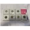 Image 2 : 3 CANADIAN SILVER DIMES 1938, 1939, 1940 .800 SILVER PLUS CANADIAN NICKELS 1938, 1940, 1967 CENTENNI