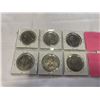 Image 2 : 6 CANADIAN DOLLARS 1978 TO 1983, LAST SILVER COLOURED DOLLARS BEFORE LOONIE