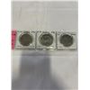Image 1 : 3 CANADIAN CENTENNIAL DOLLARS 1974 WINNIPEG, 1982 CONFEDERATION, 1984 JACQUES CARTIER