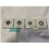 Image 2 : 4 - 1951 CANADIAN COINS SILVER 25 CENT AND 10 CENT PLUS 5 CENT AND 1 CENT (.800 SILVER)