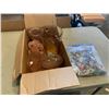 Image 1 : BAG OF VARIOUS WATCHES AND BOX OF COLLECTIBLE COLORED GLASS