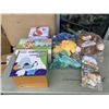Image 1 : ICEBERG HOME WITH ANIMALS, RABBIT, UNICORN, DINOSAUR AND ASSORTED JUNGLE STUFFED ANIMAL TOYS