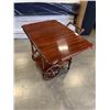 Image 2 : SOLID ROSEWOOD DROPSIDE TEA TROLLEY