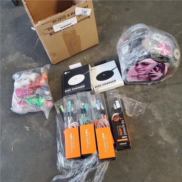 LOT OF NEW LIGHTNING CHARGE CORDS FOR APPLE AND CHARGER ACCESSORIES