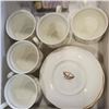 Image 2 : SET OF BONE CHINA CUPS AND SAUCERS, EAGLE CERAMICS, AND ASSORTED WORLD COLLECTIBLE COINS AND BILL