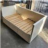 Image 1 : WHITE IKEA SINGLE SIZE BED FROMAE WITH STORAGE UNDERNEATH