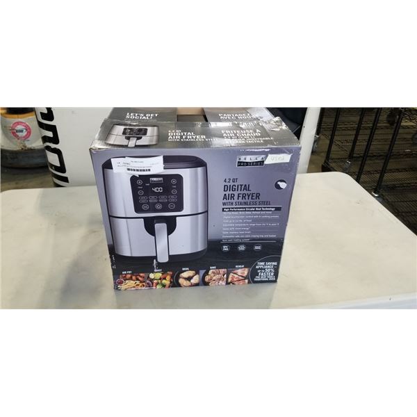 BELLA PRO 4L TOUCHSCREEN AIR FRYER - TESTED WORKING, RETAIL $199