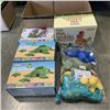Image 1 : HEN WITH CHICKS, DINOSAURS AND TURTLE PLUSH ANIMALS