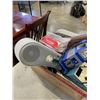 Image 2 : ASSORTED HOUSEHOLD ELECTRONICS, SONY STEREO, BAROMETER, CERTIFIED AIR COMPRESSOR ETC