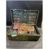 Image 1 : CUSTOM MODULAR SYNTHESIZER IN VINTAGE METAL TRUNK WITH PATCH CORDS, see main description for details