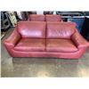 Image 1 : RED LEATHER MODERN SOFA
