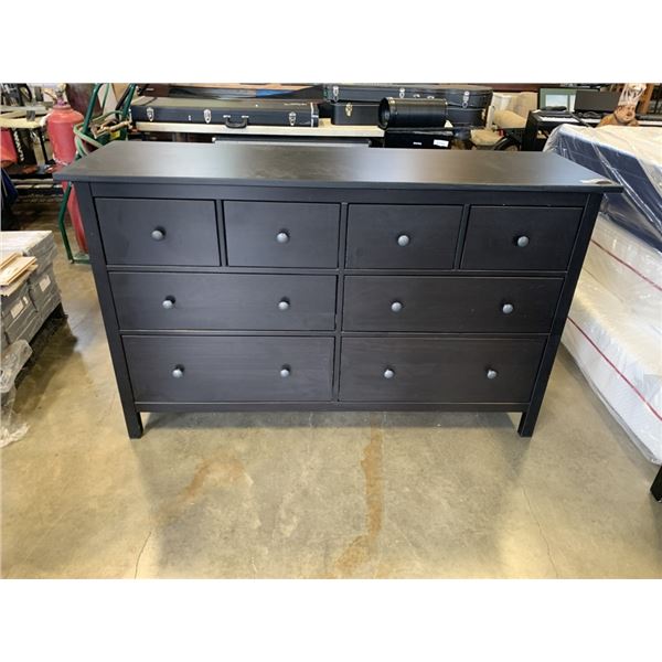 BLACK 8 DRAWER DRESSER