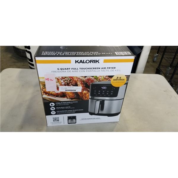 KALORIK 5QT TOUCHSCREEN  AIR FRYER - TESTED WORKING, RETAIL $169