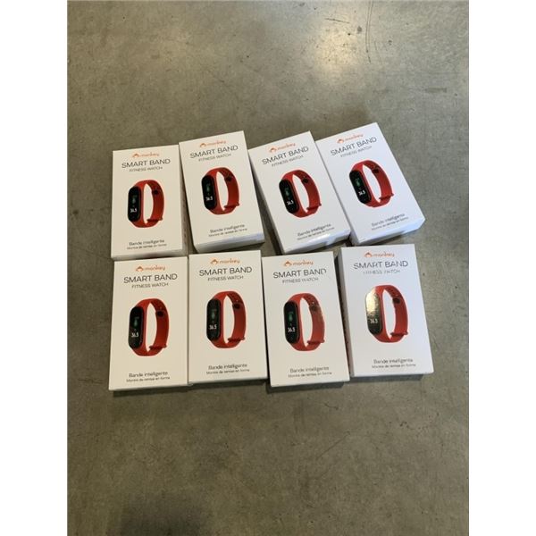 8 NEW RED MONKEY SMART BAND FITNESS WATCHES RETAIL $400+