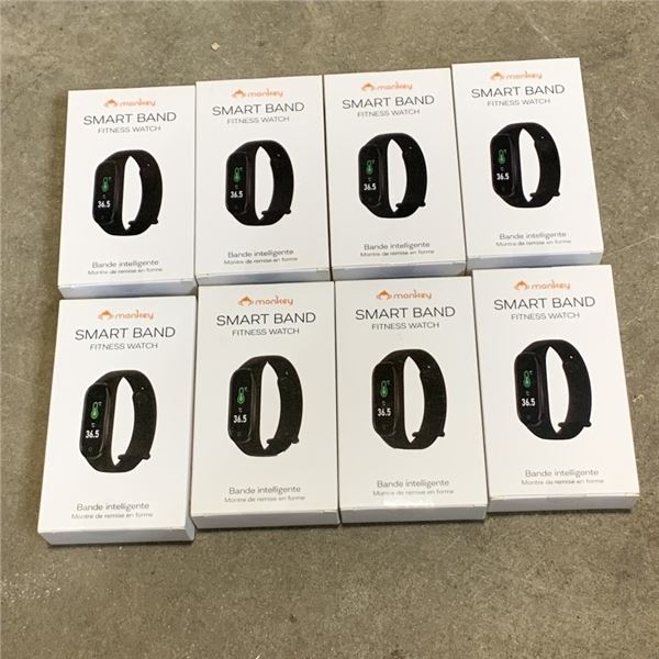 8 NEW BLACK MONKEY SMART BAND FITNESS WATCHES RETAIL $400+