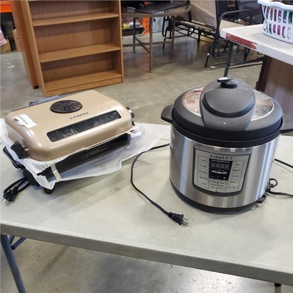 INSTANT POT COOKER AND LIVART GRILL