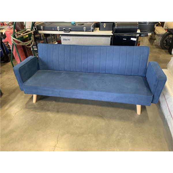 BLUE CLICK CLACK FUTON COUCH