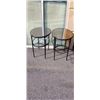 Image 1 : PAIR OF MATCHING MIRROR TOP SIDE TABLES WITH GLASS SHELF