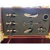 Image 3 : 3 BRAND NEW WINE GIFT BOXES - (2) 2 BOTTLE WINE HOLDER W/ CORKSCREW, BOTTLE STOPPER, POURER, THERMOM
