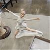 Image 2 : WEST GERMAN HUMMEL GLOBE TROTTER, PORCELAIN FIGURE SKATER FIGURINE, CRYSTAL HORSE, AND BIRD FIOGURE 