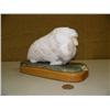 Image 2 : 6" soapstone walrus by Michael Scott mounted on wood base done in 1991 (2)