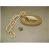 Image 1 : Ivory 3" seal mounted on whale bone and ivory chunk necklace (2)